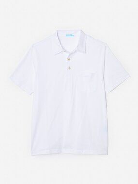 J McLaughlin Callahan Cotton Polo - white NEW